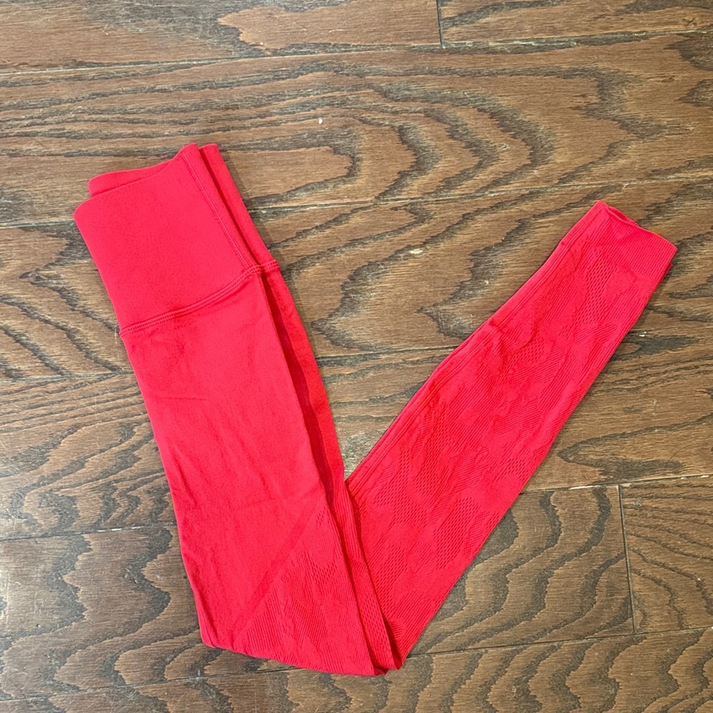 Fabletics NWT red high waisted sculptknit leggings, XS - Picture 2 of 6